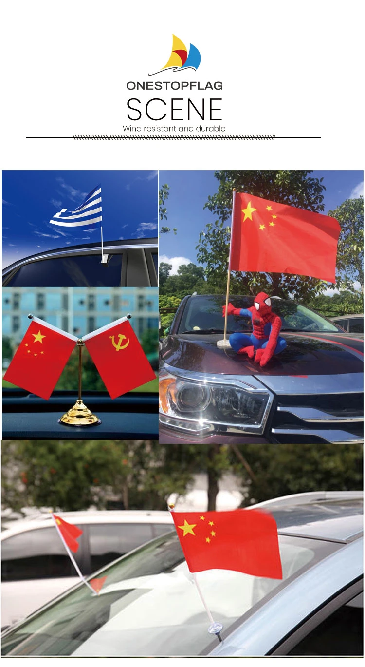 Customized Printing Car Window Flag Car Flag for Advertising National Car Flag Decorative Flag